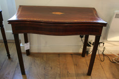 Georgian Serpentine Fronted Card Table