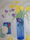 Blue Vase, Tulips and Chagall - The Wallington Gallery