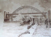 Busy Quayside, Boats and Bridges, Newcastle - The Wallington Gallery