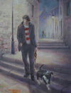 Evening Dog walker - The Wallington Gallery