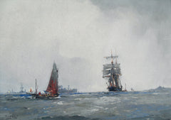 Sailing vessels in the North Sea