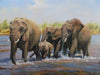 The Crossing on the Luangwa River, Africa - The Wallington Gallery