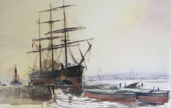 Barque Approaching The Jetty