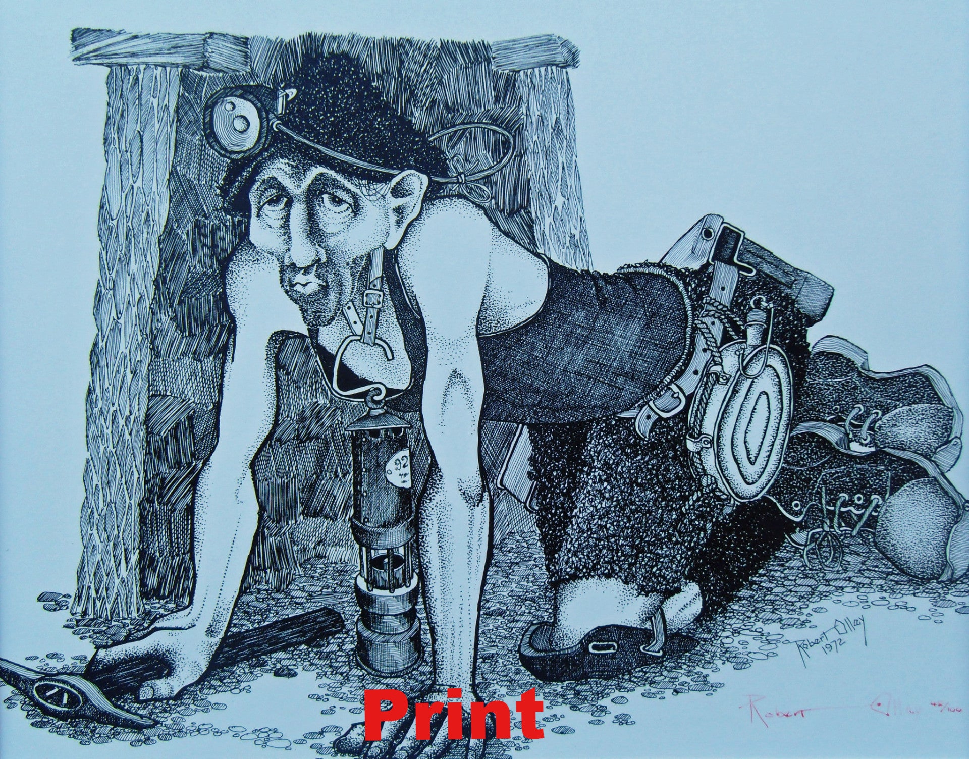 Miner at the Coal Face - The Wallington Gallery