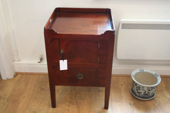 Georgian mahogany Tray Top Bedside Cabinet