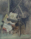 A Young Girl Playing Her Piano - The Wallington Gallery