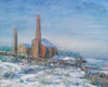 Stublick Chimneys in the Snow from the South - The Wallington Gallery