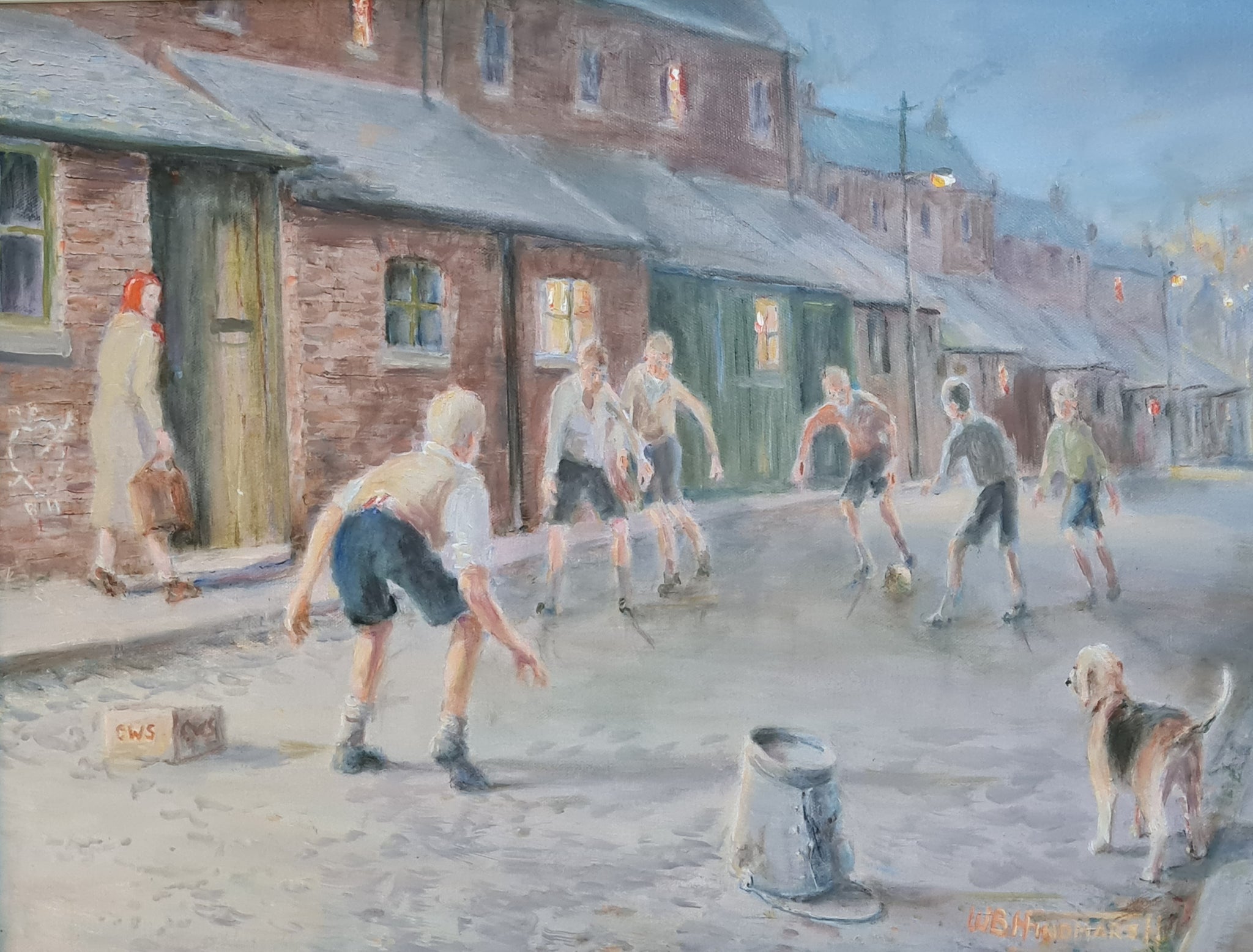 Bill Hindmarsh Football in the street - Main Image
