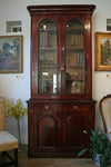 Victorian Mahogany Glazed Bookcase on Cupboard with Drawer - The Wallington Gallery