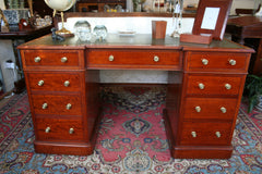 Victorian Walnut Twin Pedestal Desk