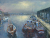 Moored Boats at North Shields - The Wallington Gallery