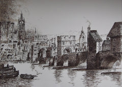 The Medieval Bridge Newcastle Upon Tyne C. 1760