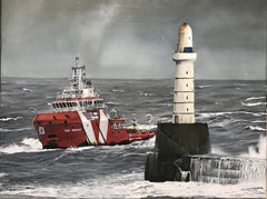 VOS Famous entering Aberdeen Harbour