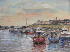 Moored boats at Seahouses