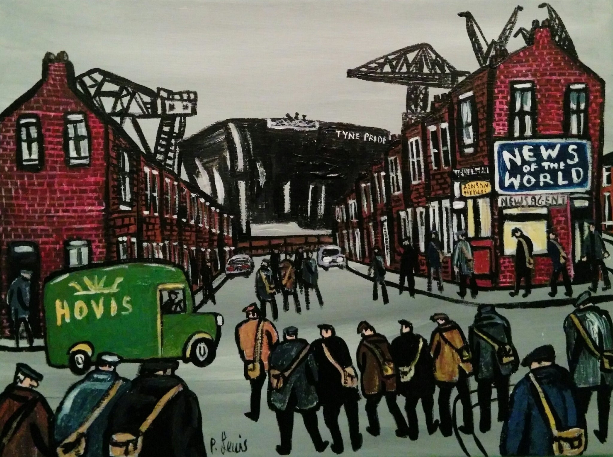 The Shipyard at the bottom of our street, Wallsend - The Wallington Gallery