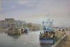Boats moored at Seahouses Harbour - The Wallington Gallery