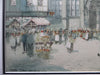 A busy market place in old Vire, in France - The Wallington Gallery