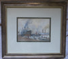 Steamships moored in a busy port. Probably the River Tyne - The Wallington Gallery