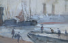 Steamships moored in a busy port. Probably the River Tyne - The Wallington Gallery