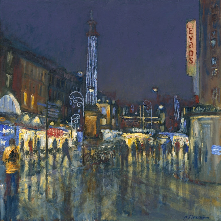 Monument, Christmas Evening, Newcastle - The Wallington Gallery