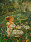 Little Girl with Water Lilies - The Wallington Gallery