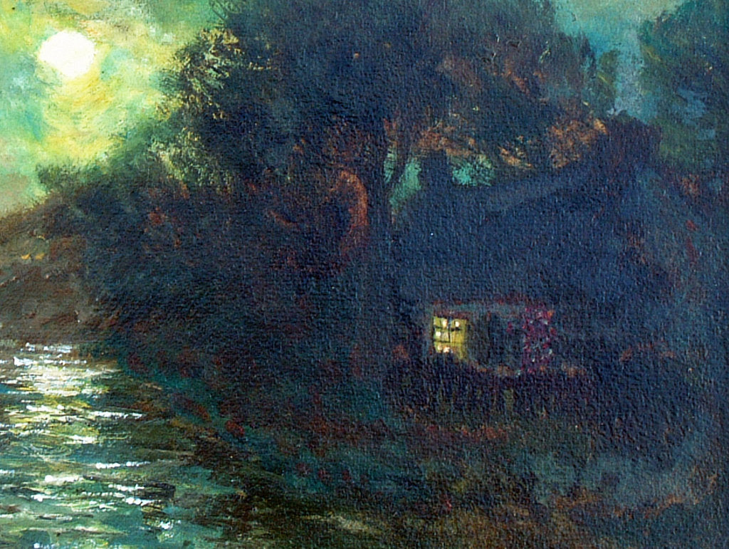 Moonlit Cottage on the North Tyne - The Wallington Gallery