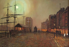 Liverpool Docks by Moonlight